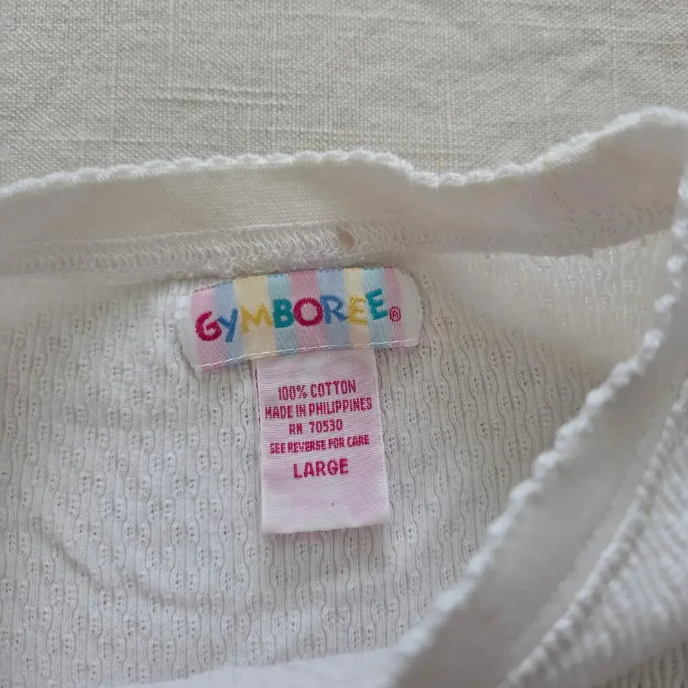 Vintage Gymboree Girly White Shirt kids 6